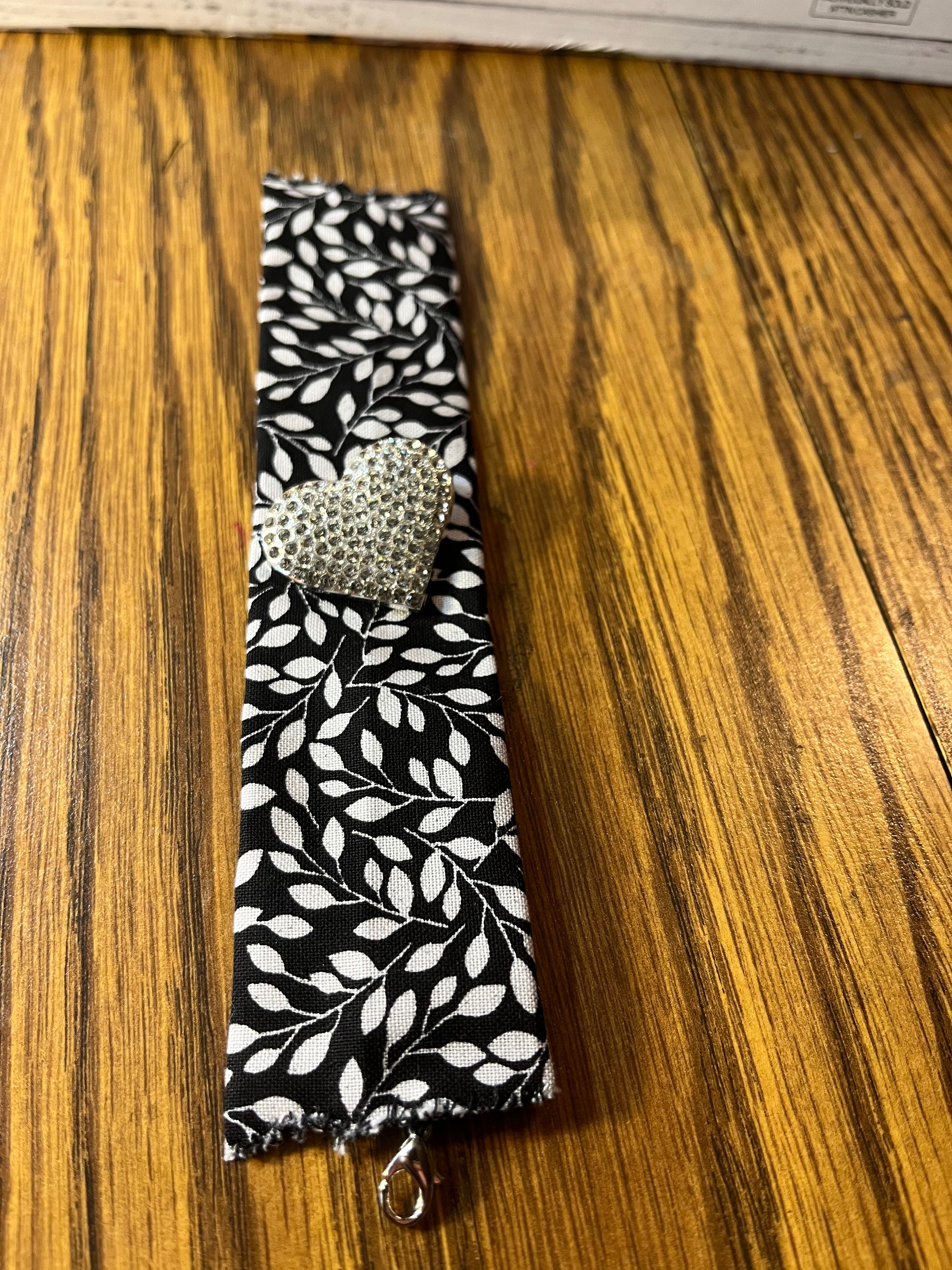 Faint of Heart fabric wrist cuff flat view
