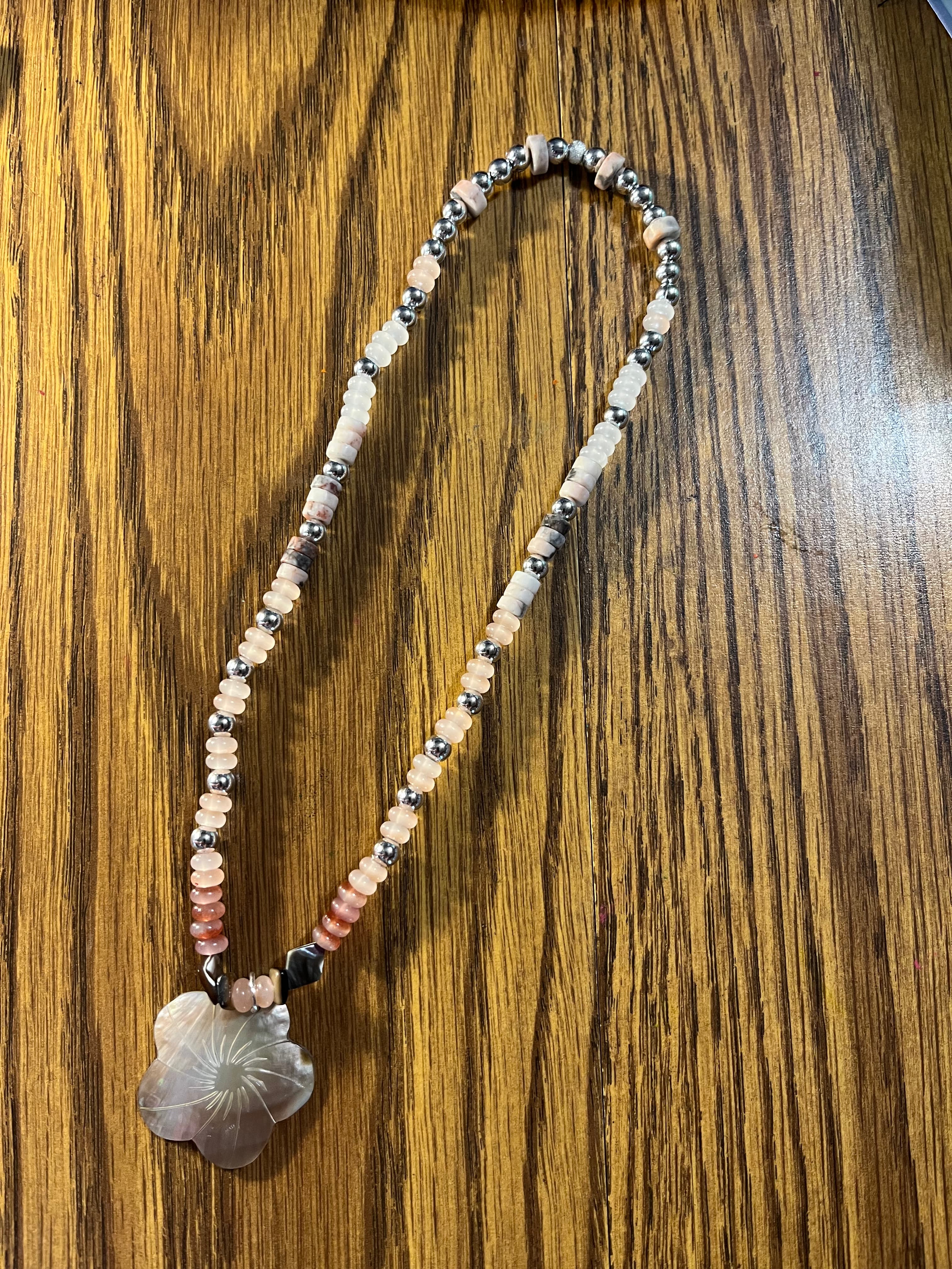 By the Sea beaded necklace raw photo