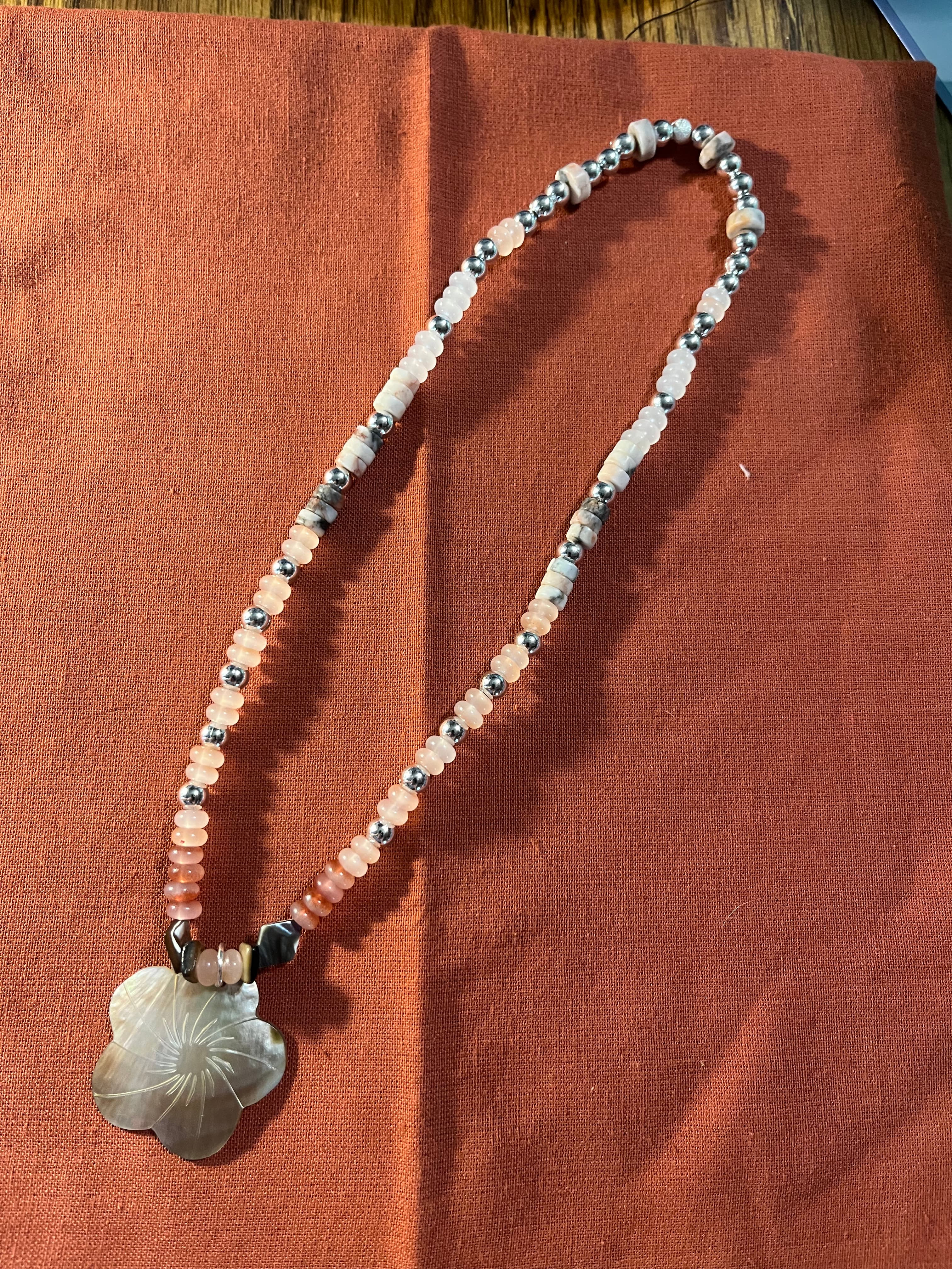 By the Sea beaded necklace lifestyle photo