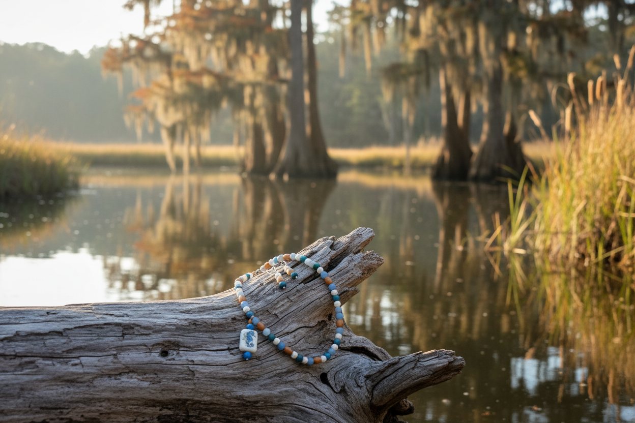 Driftwood & Seahorses Necklace River Lifestyle