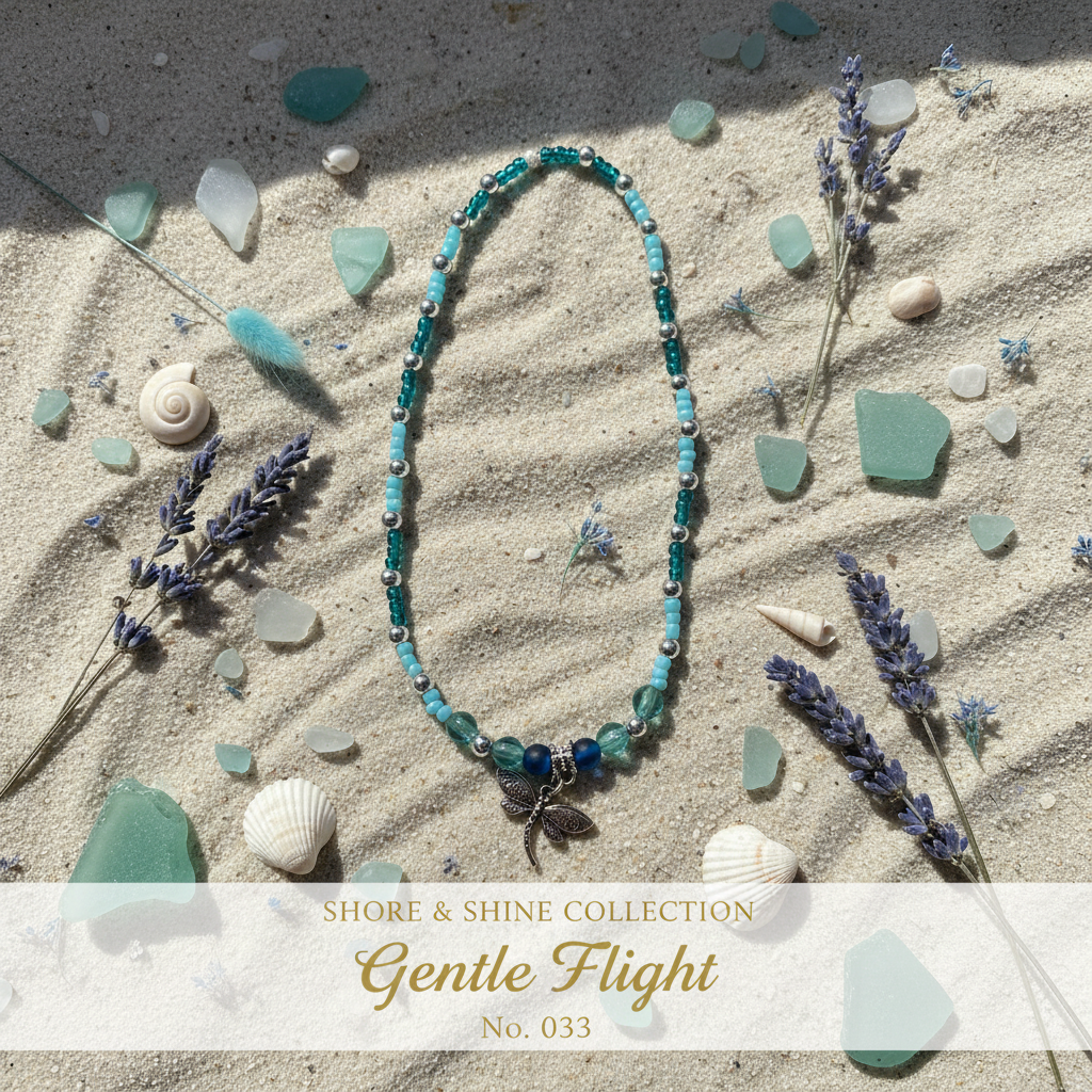 Gentle Flight dragonfly necklace hero image