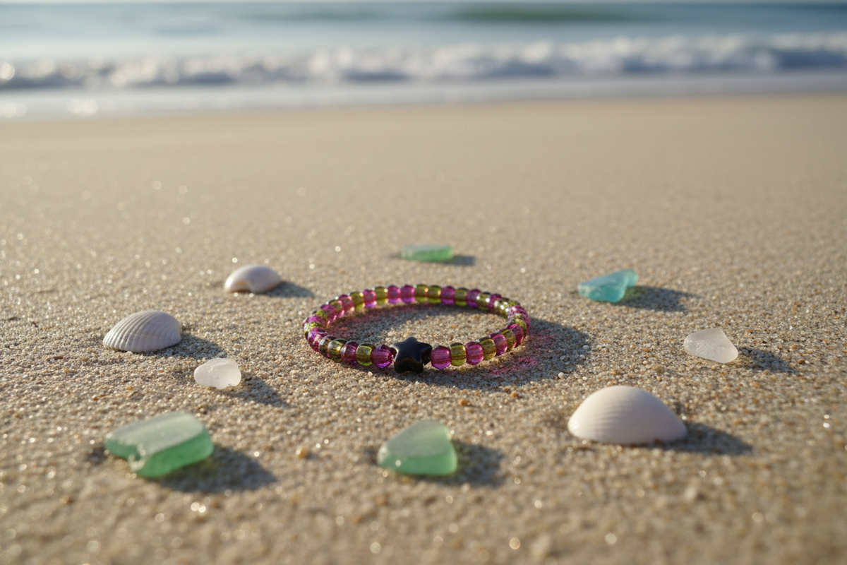 Mardi Gras Star bracelet beach lifestyle