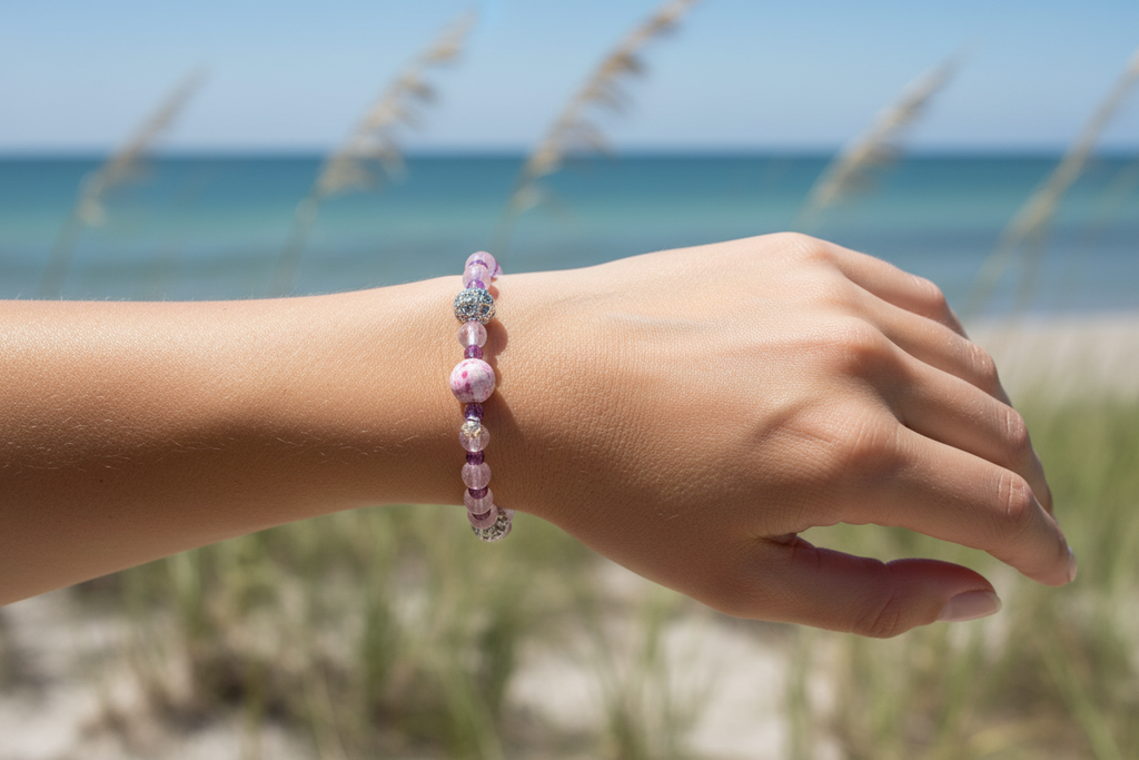 Pink Sparkle bracelet model shot
