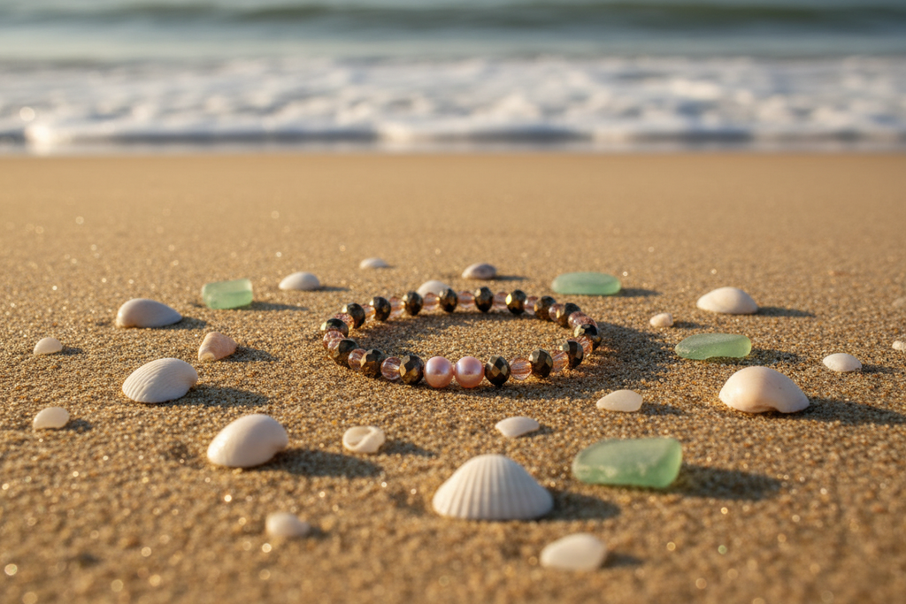 Peach Tart bracelet beach lifestyle