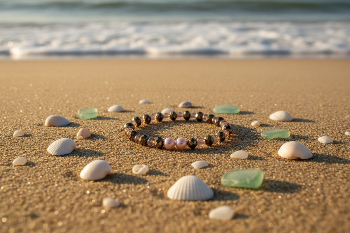 Peach Tart bracelet beach lifestyle