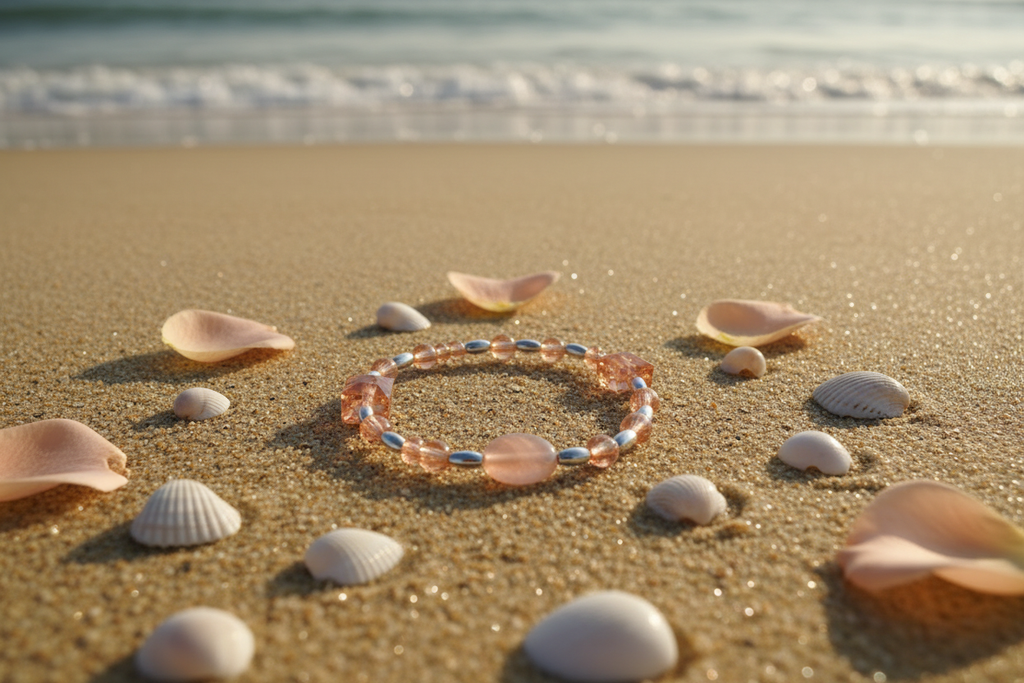 Peach Bouquet bracelet beach lifestyle
