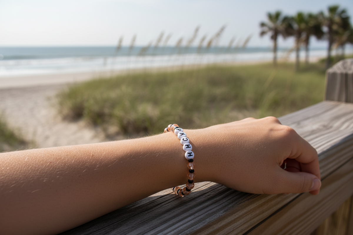 Peach Delight bracelet model shot