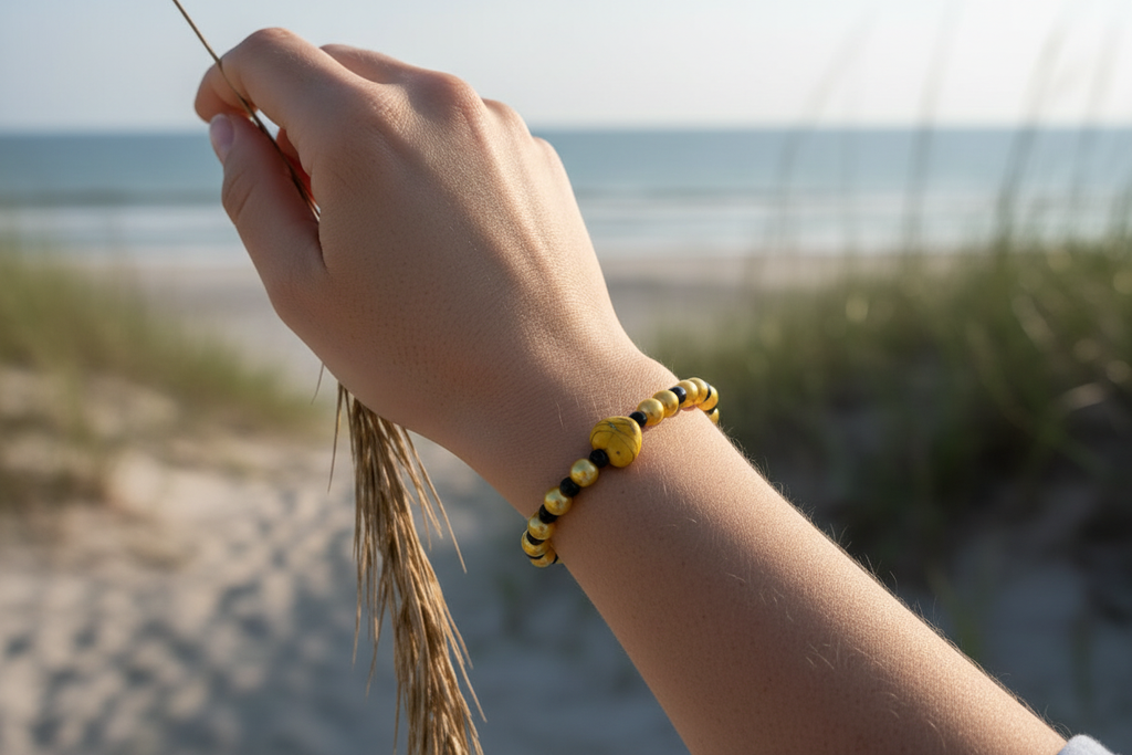 Yellowjacket bracelet model shot