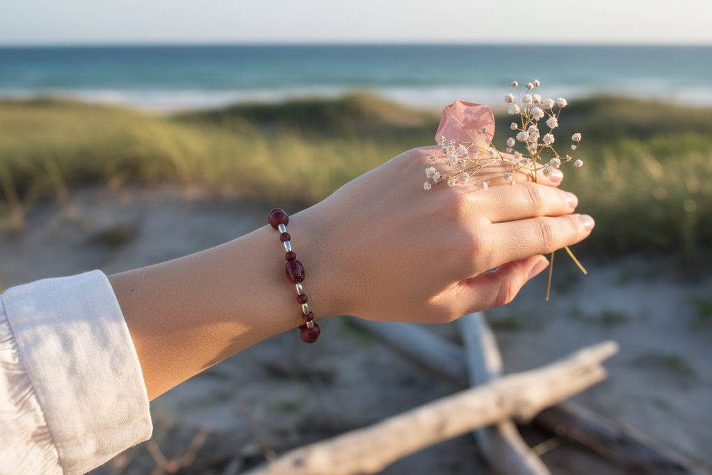 Cranberry Steel bracelet model shot