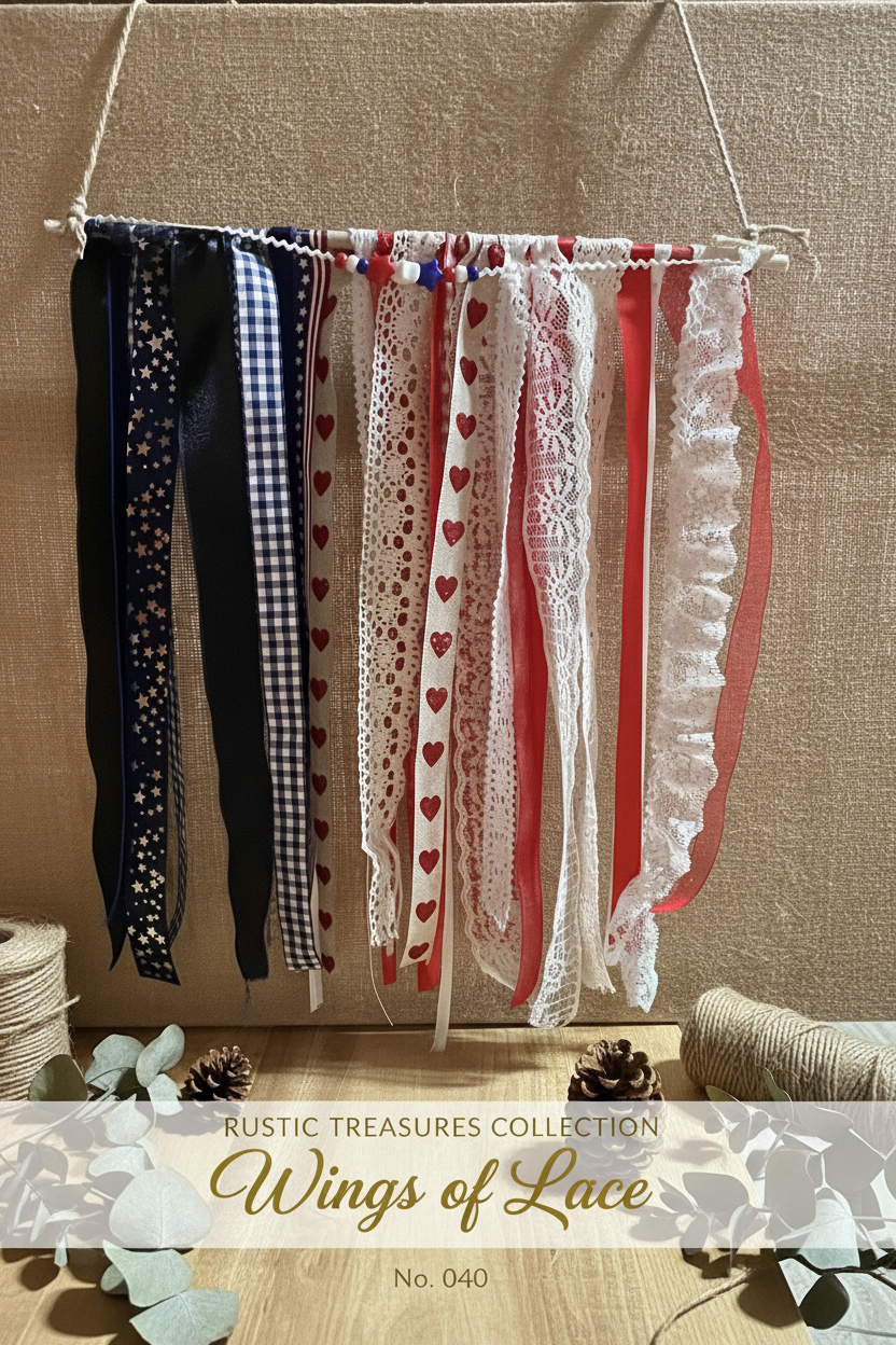 Wings of Lace Garland - Rustic Treasures Collection No. 040 vertical