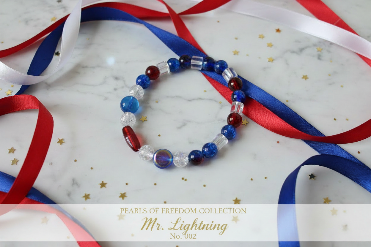 Mr. Franklin & Lightning bracelet - Pearls of Freedom Collection No. 002