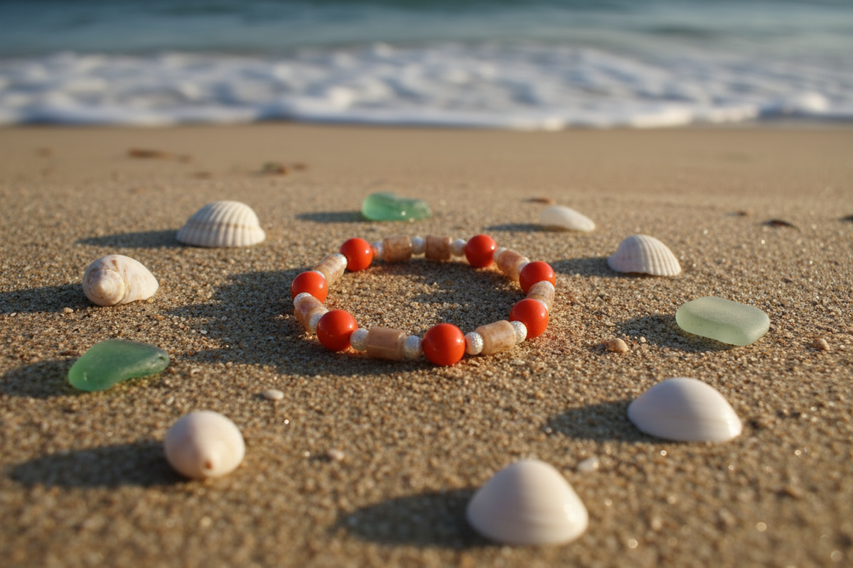 Funky Orange bracelet beach lifestyle