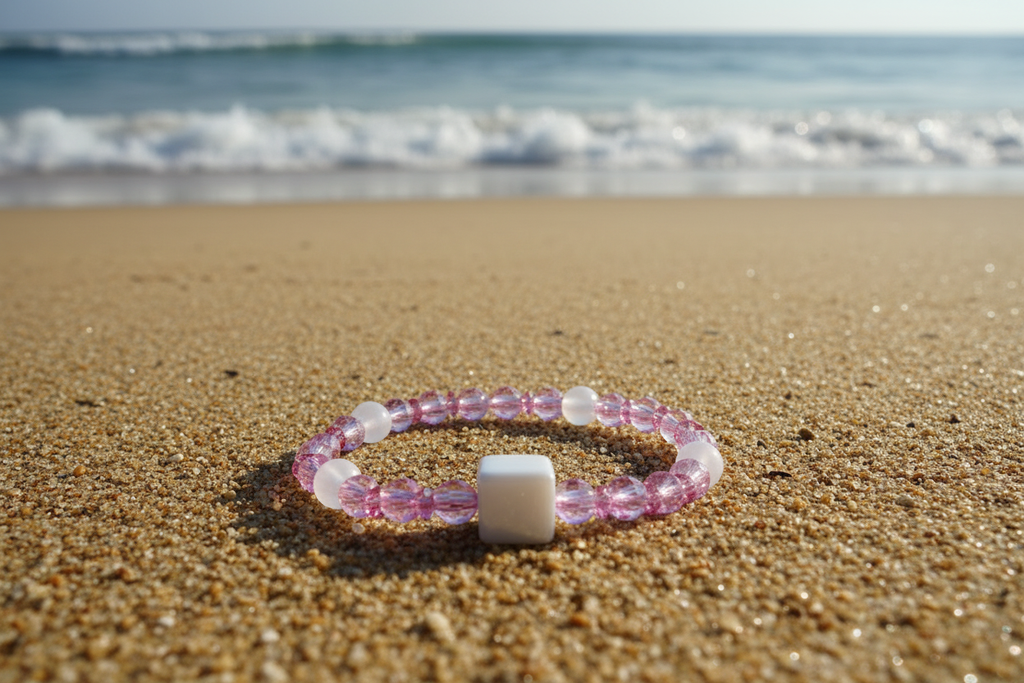 Pink Bubblegum Coastal Bloom Collection No. 058 beach lifestyle shot