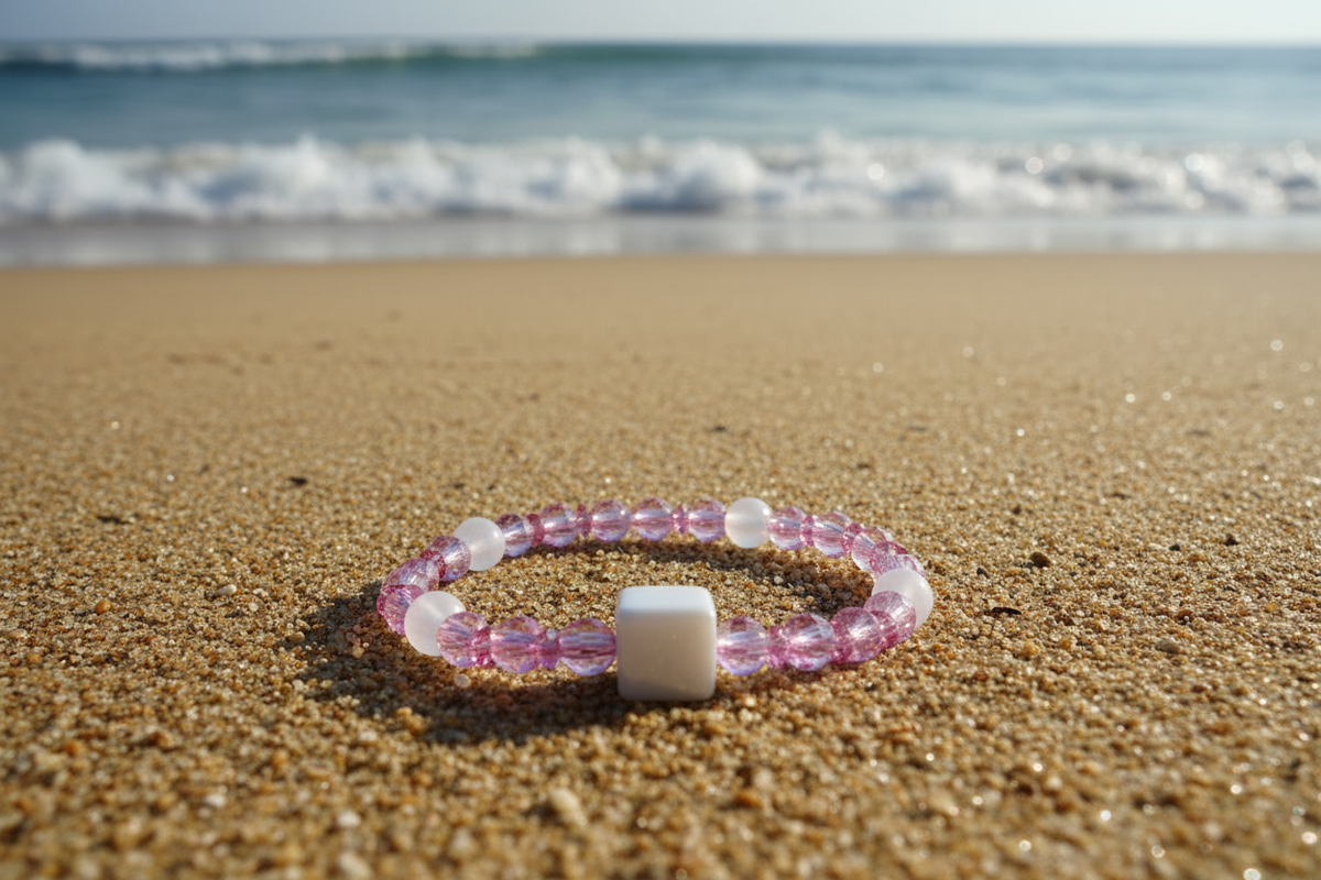 Pink Bubblegum Coastal Bloom Collection No. 058 beach lifestyle shot