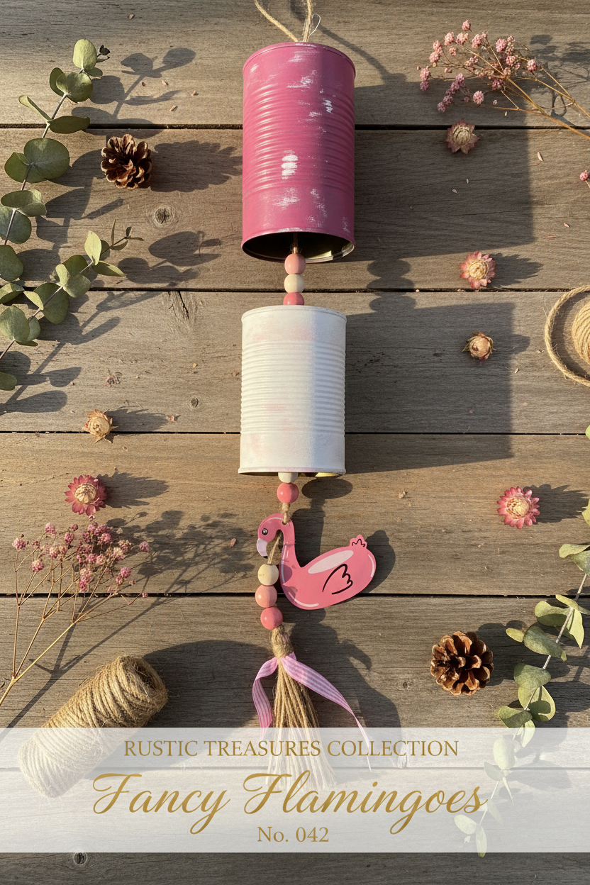 Fancy Flamingoes Wind Chime - Rustic Treasures Collection No. 042 vertical