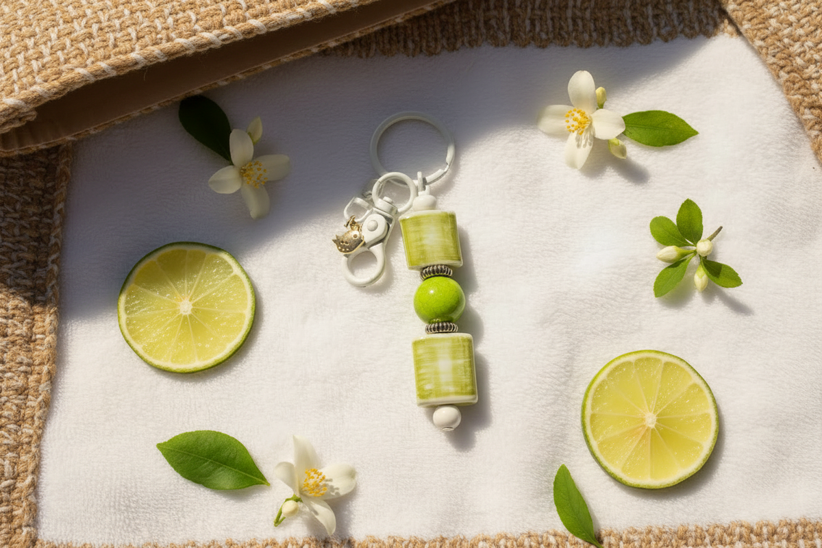 Key Lime Pie keychain lifestyle shot