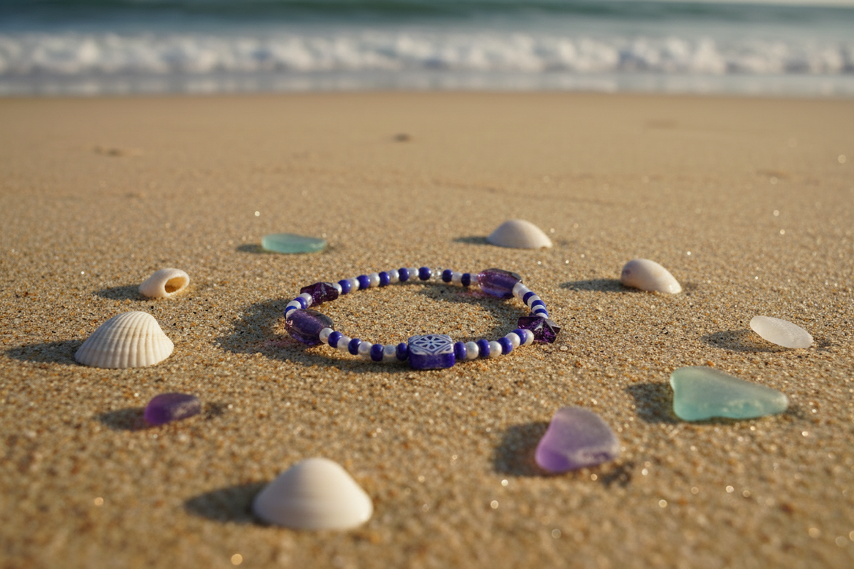 Purple Rain Floral bracelet beach lifestyle