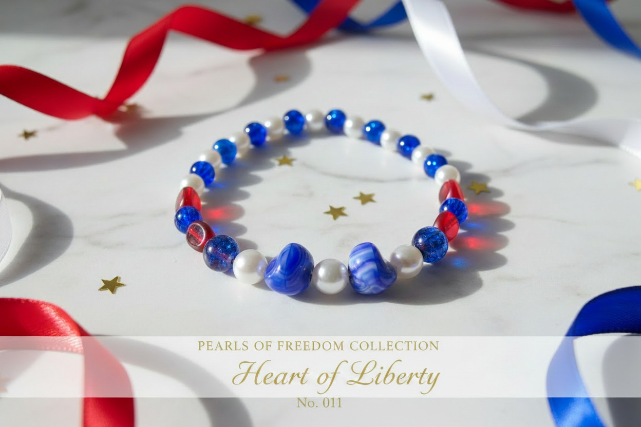 Heart of Liberty bracelet - Pearls of Freedom Collection No. 011