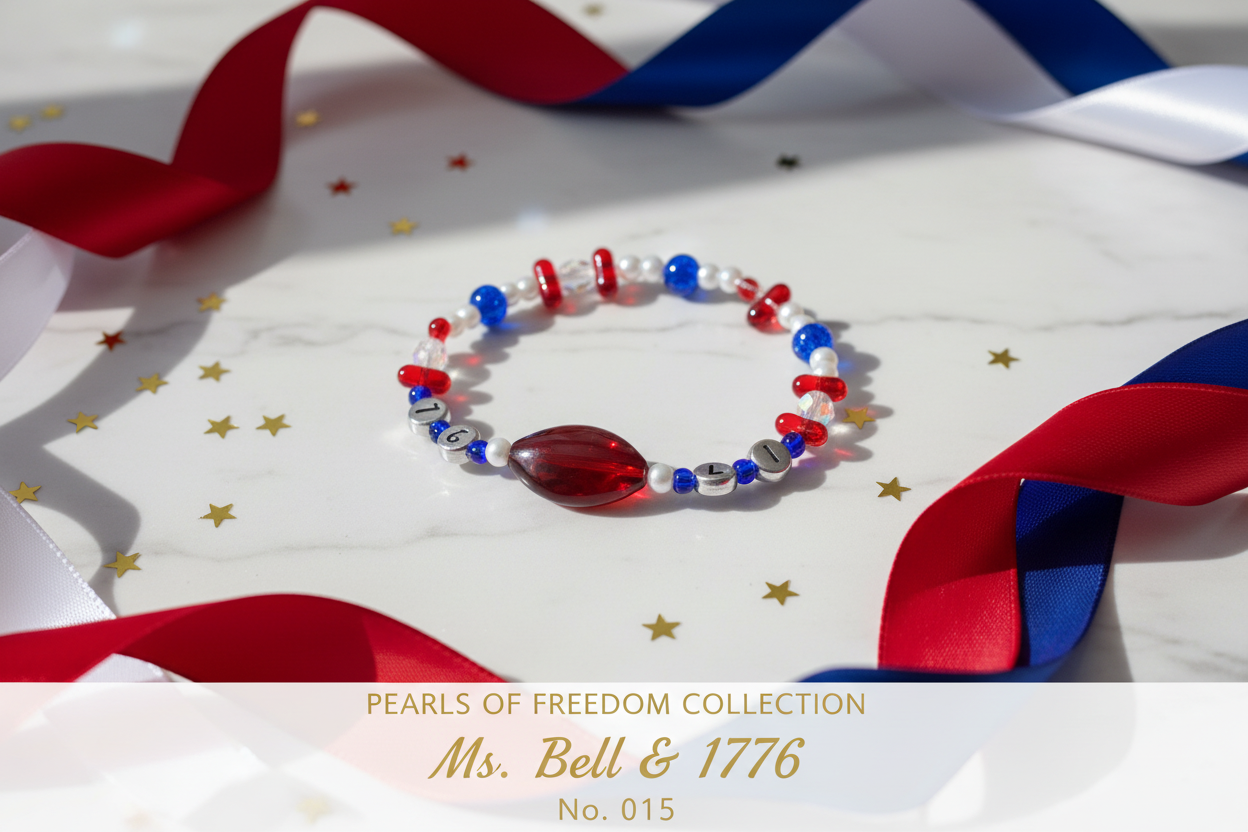 Ms. Bell & 1776 bracelet - Pearls of Freedom Collection No. 015