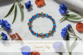 Sunset Sky beaded stretch bracelet — Coastal Bloom Collection No. 040