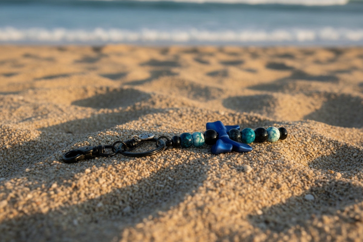 Blue Bikini Wrist & Wander Collection No. 034 beach lifestyle shot
