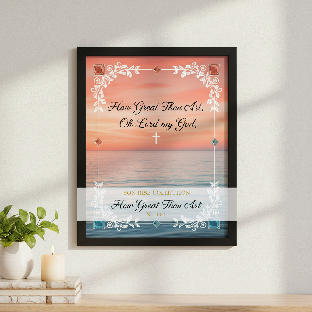 How Great Thou Art – Son Rise Collection No. 001 wall mock-up