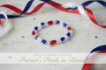 Patriot's Petals in Bloom bracelet - Pearls of Freedom Collection No. 007