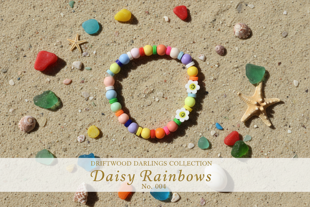Daisy Rainbows Kids Bracelet No. 004 - Driftwood Darlings Collection
