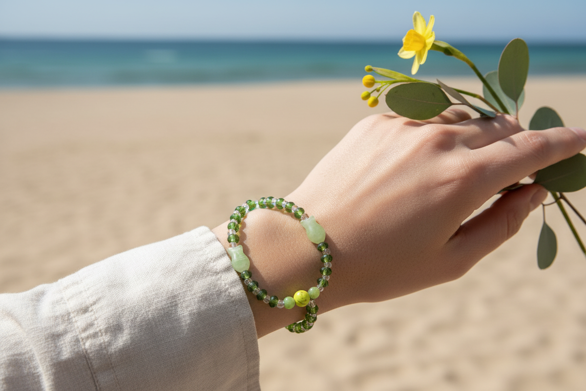 Lemon Trout bracelet model shot