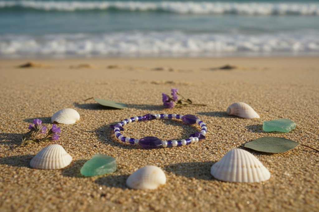 Purple Rain bracelet beach lifestyle