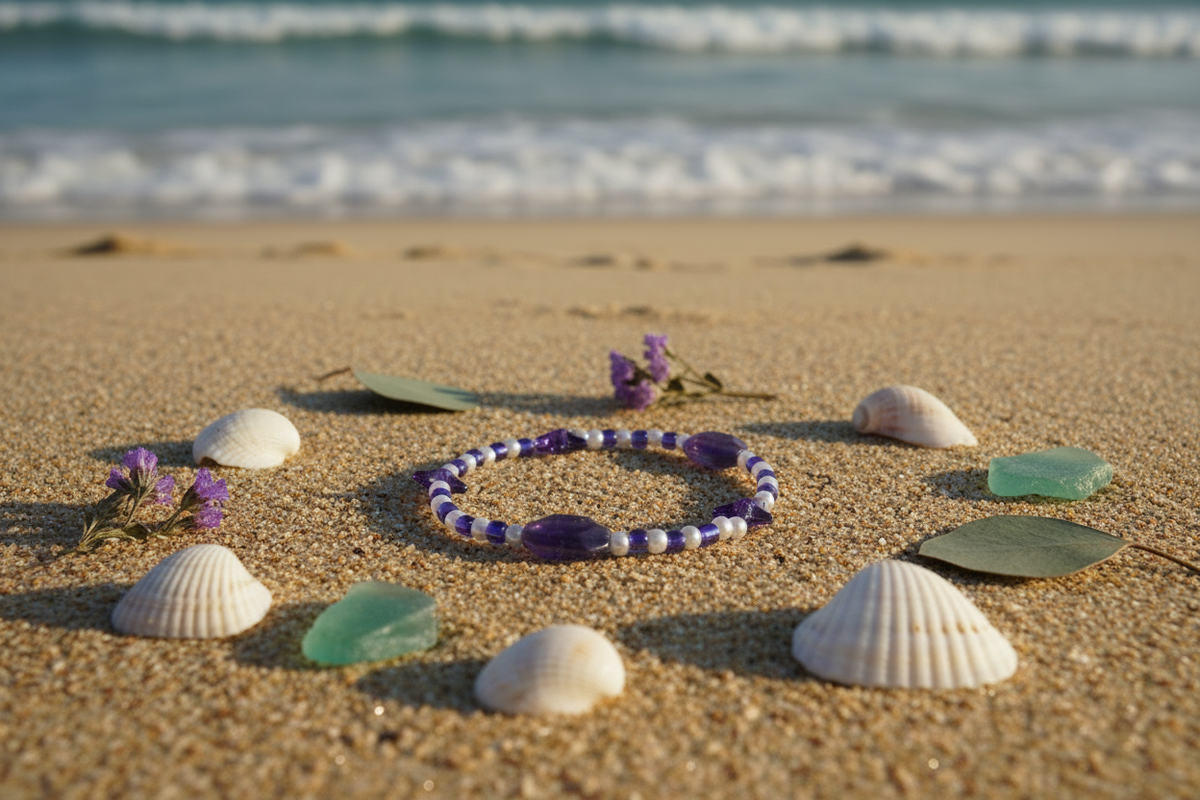 Purple Rain bracelet beach lifestyle