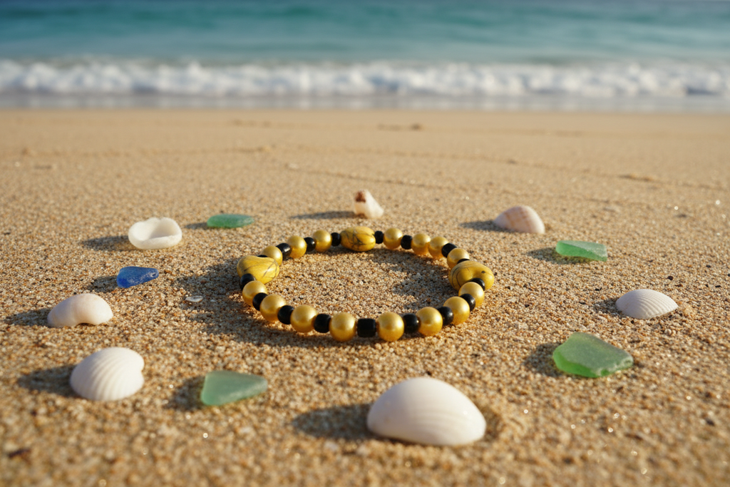 Yellowjacket bracelet beach lifestyle