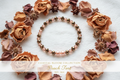 Peach Tart beaded stretch bracelet — Coastal Bloom Collection No. 064