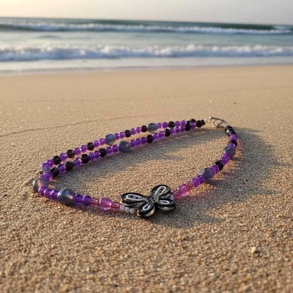 The Sky is the Limit necklace beach lifestyle shot