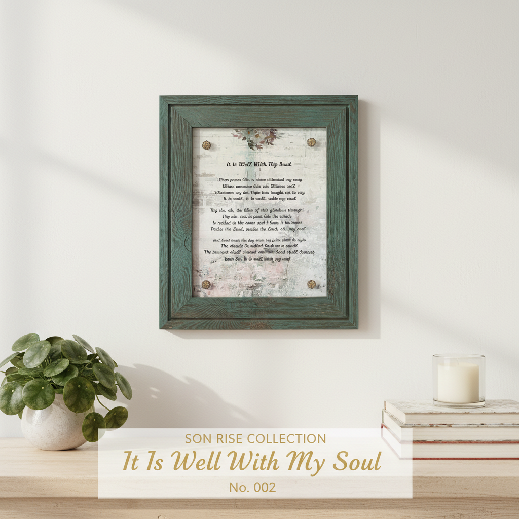 It Is Well With My Soul – Son Rise Collection No. 002 wall mock-up