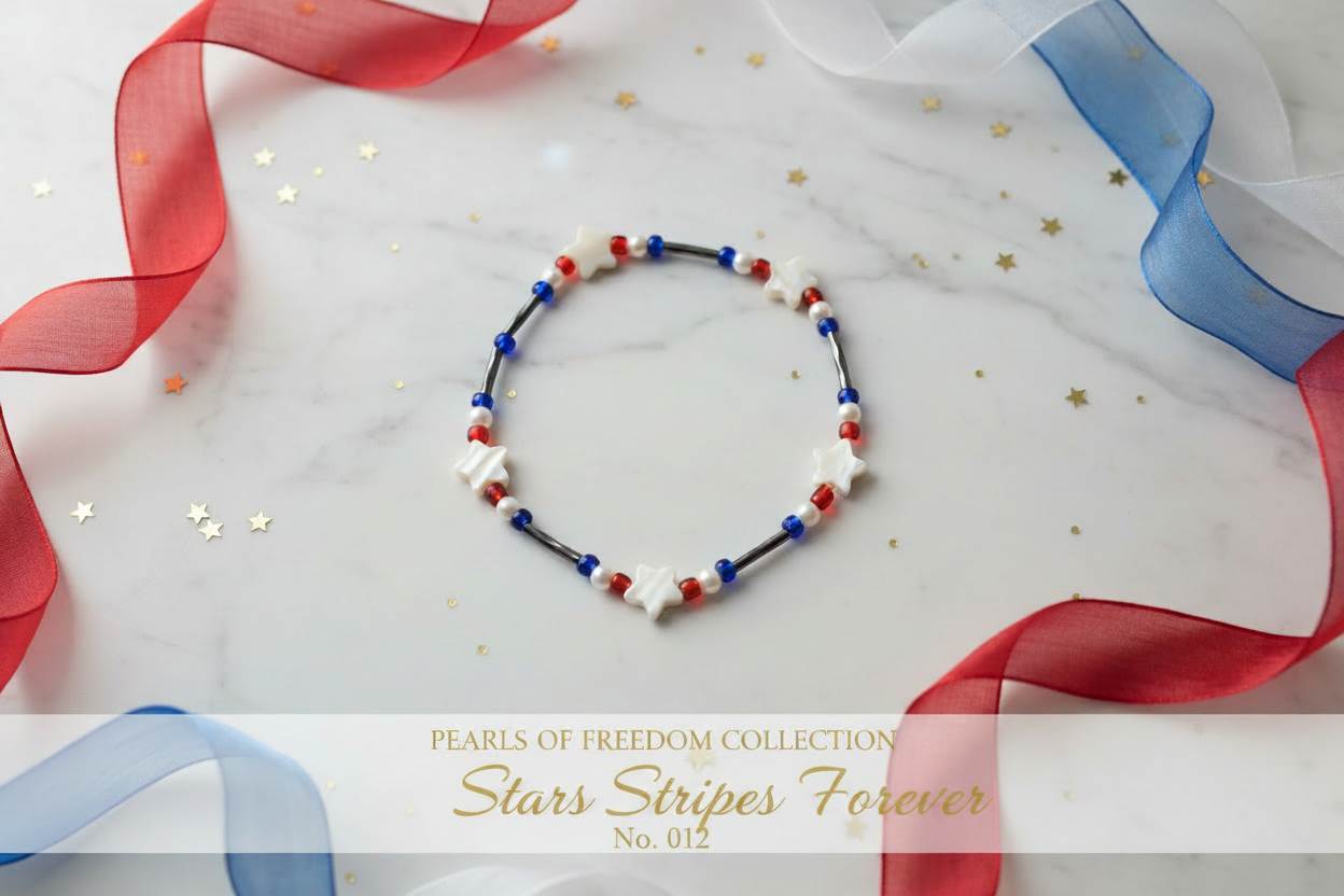 Stars & Stripes Forever bracelet - Pearls of Freedom Collection No. 012