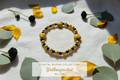 Yellowjacket beaded stretch bracelet — Coastal Bloom Collection No. 035