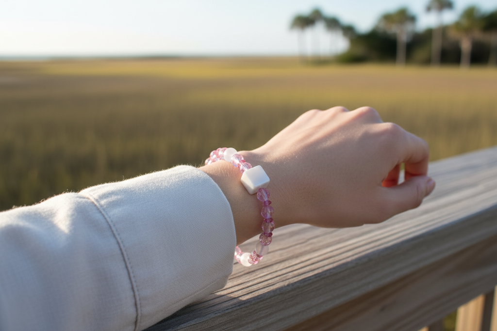 Pink Bubblegum Coastal Bloom Collection No. 058 model shot