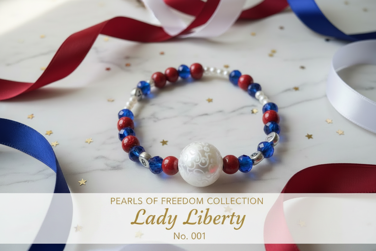 Lady Liberty bracelet - Pearls of Freedom Collection No. 001