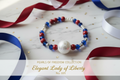 Elegant Lady of Liberty bracelet - Pearls of Freedom Collection No. 001
