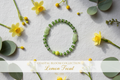 Lemon Trout beaded stretch bracelet — Coastal Bloom Collection No. 033