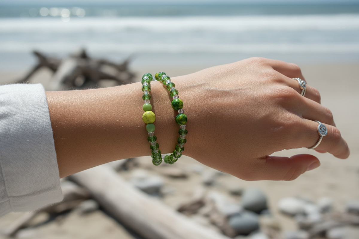 Lemon Lime bracelet model shot