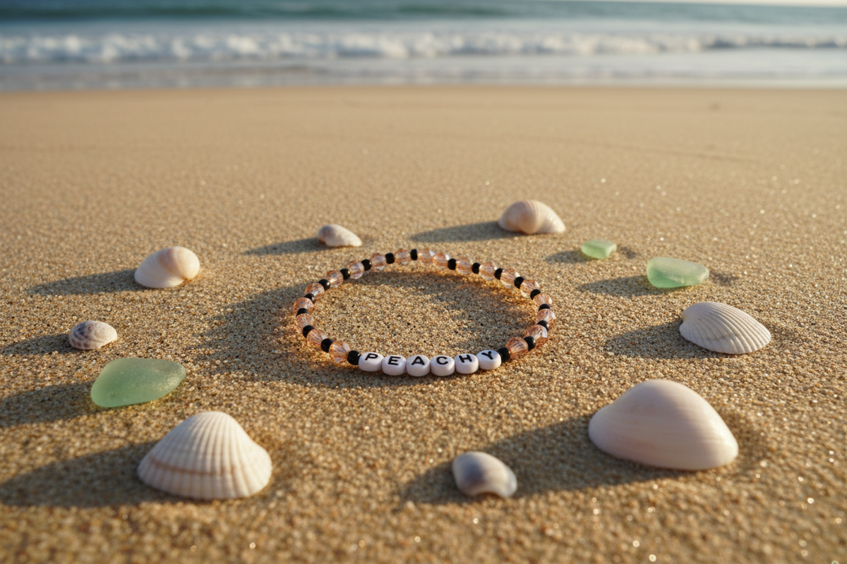 Peach Delight bracelet beach lifestyle