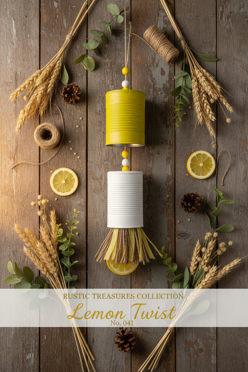 Lemon Twist Wind Chime - Rustic Treasures Collection No. 041 vertical