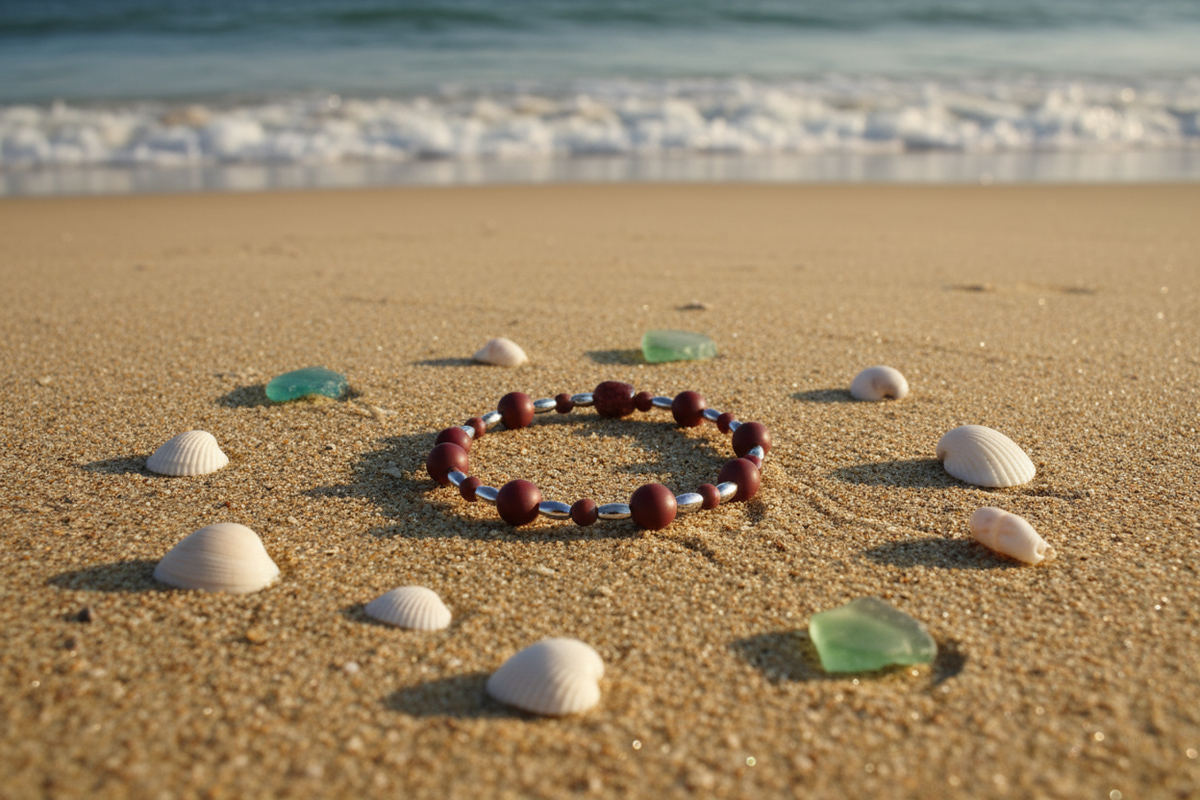 Cranberry Steel bracelet beach lifestyle