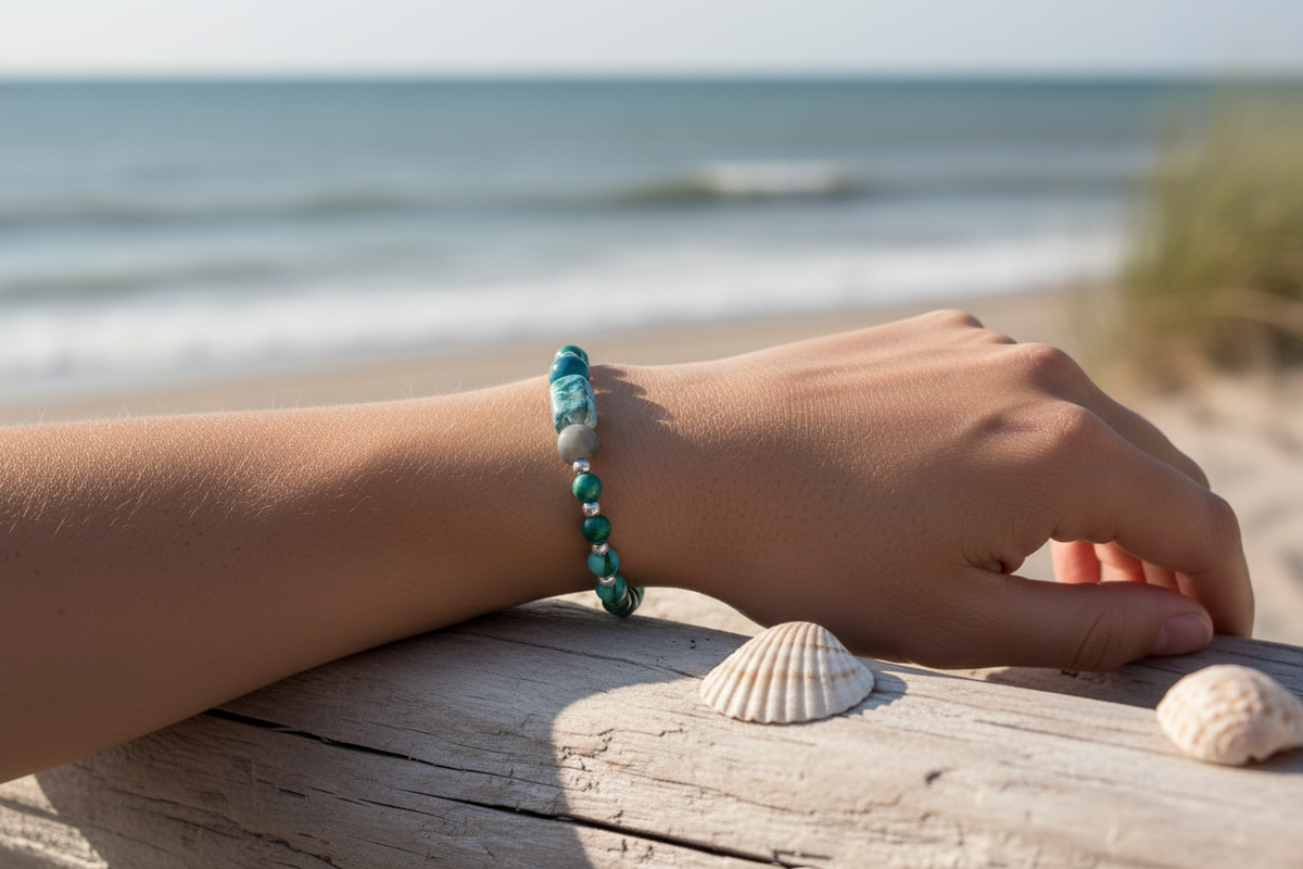Tempting Teal bracelet model shot