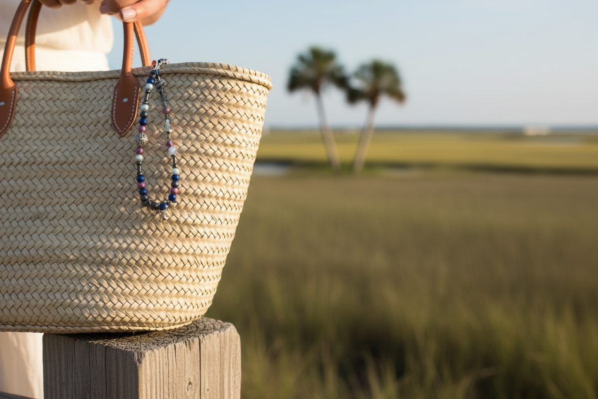 Navy Cashmere Wrist & Wander Collection No. 013 lifestyle shot