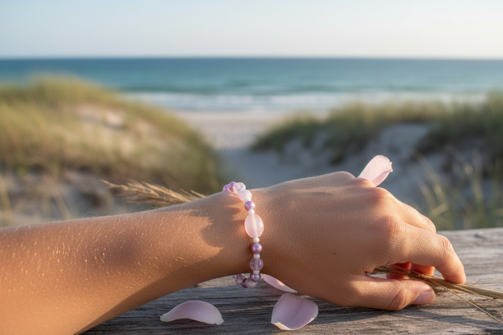 Pearly Pink bracelet model shot