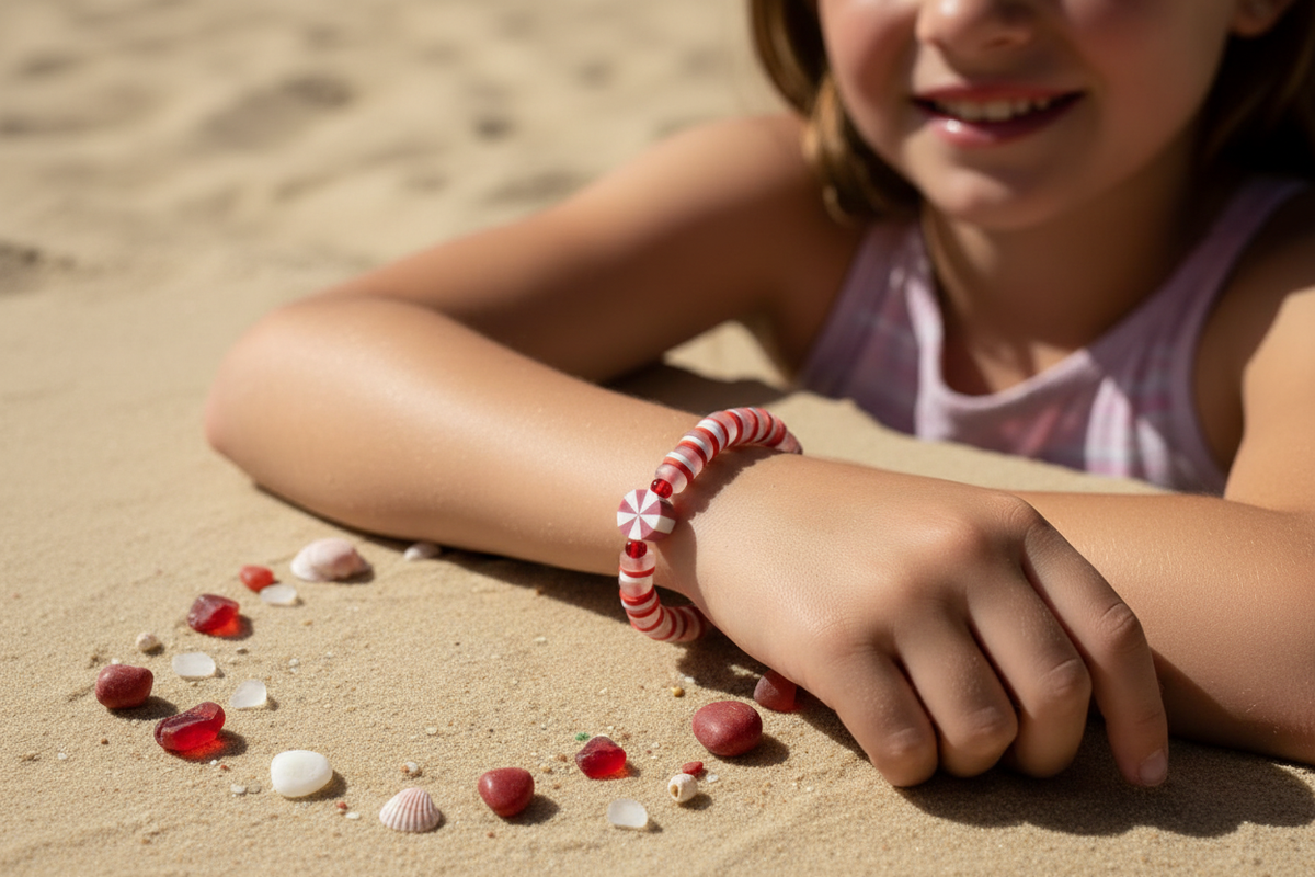Peppermint Candies model shot - Driftwood Darlings Collection