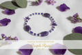 Purple Rain beaded stretch bracelet — Coastal Bloom Collection No. 037